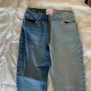 Revice two tone denim pants